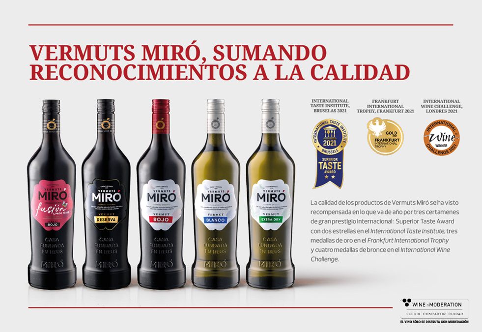 Vermuts Miró, l’únic vermut espanyol guanyador de 4 medalles a l’International Wine Challenge