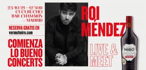 cartel del concierto de Roi Mendez patrocinado por Vermuts Miró