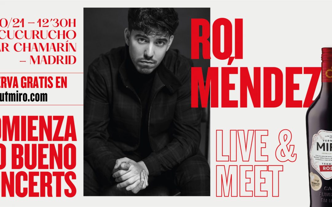 Roi Méndez cierra en Madrid el ciclo de conciertos ‘Comienza lo bueno’ de Vermuts Miró