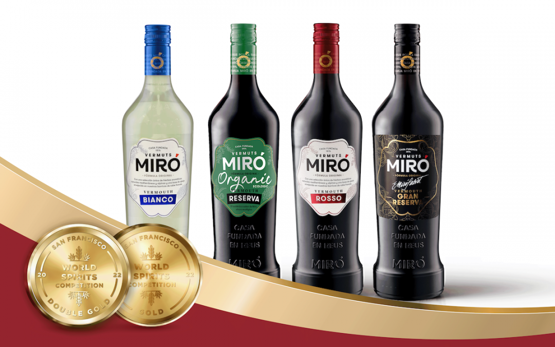 Vermuts Miró triunfa en la Gala de los premios San Francisco World Spirits Competition con cuatro medallas de oro