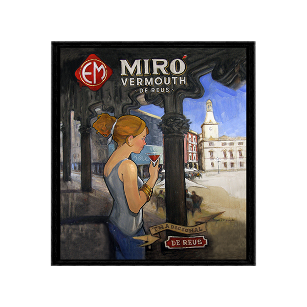 Cuadro Vermouth Miró (Marco Negro)